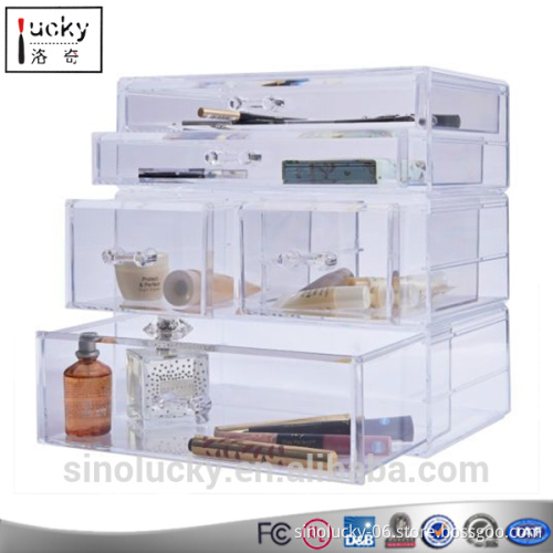 Acrylic Cosmetic Jewerly Display Box Organizer Makeup Drawer